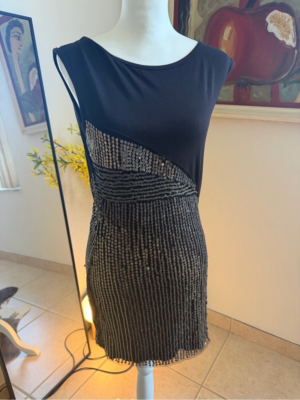 Diesel Black Sequin Mini Dress